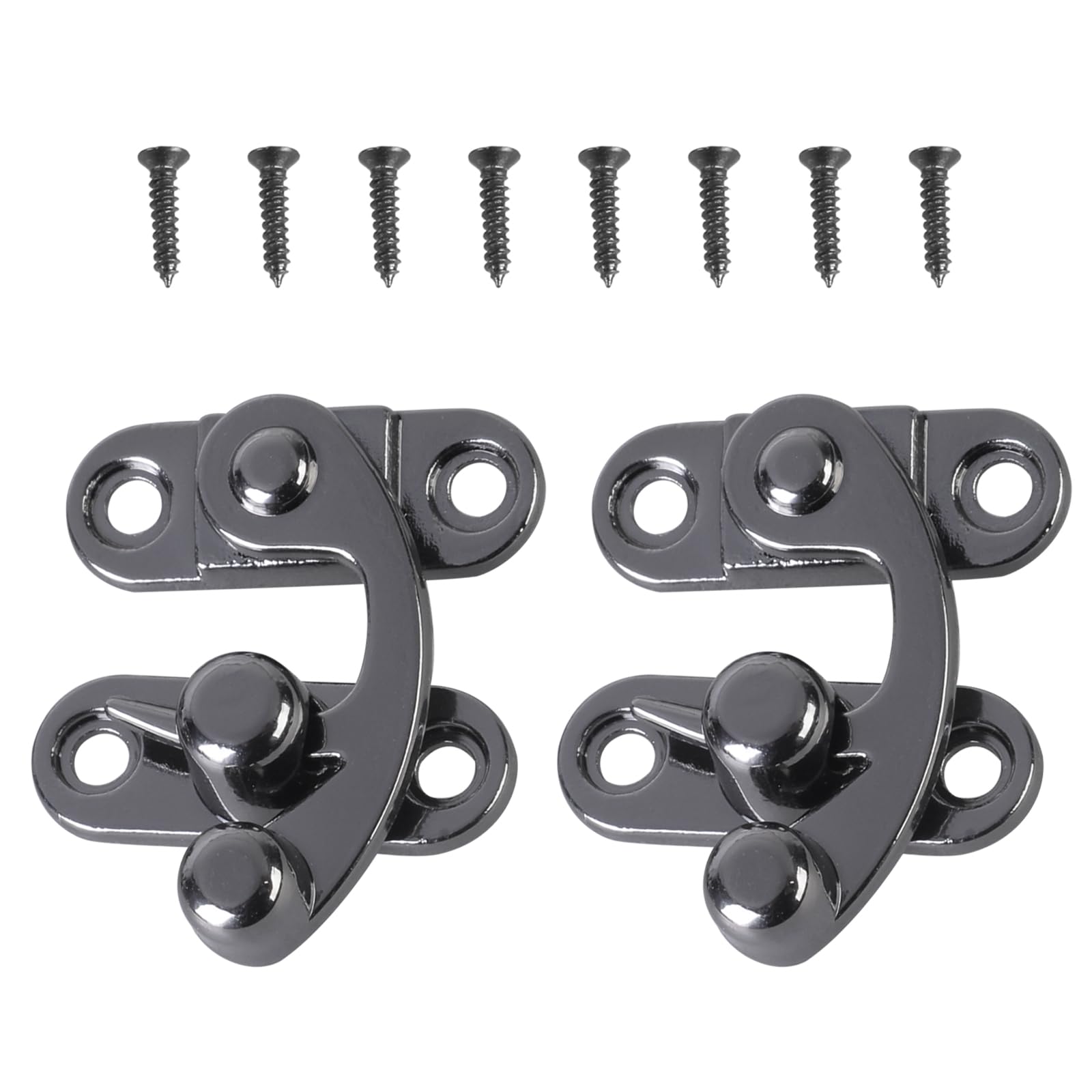 Miniature Hook Latches Swing Arm Closures for Vintage Suitcases and Cabinet Door with Secure Fastening 1 Pair Installation