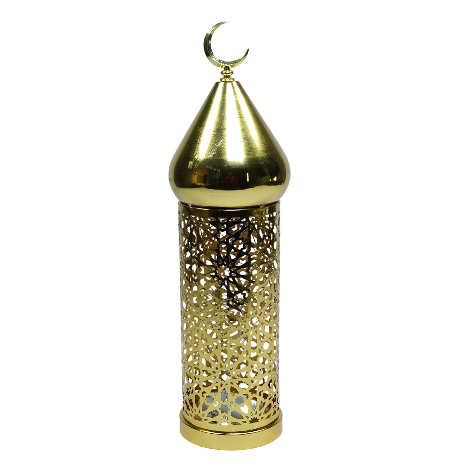 Decorsative Indoor Gold Moroccans Lamp for Home Decors Hollowed LED Light Ramadans Lamp Centerpieces Table Decoration Decorative Iron Moroccans