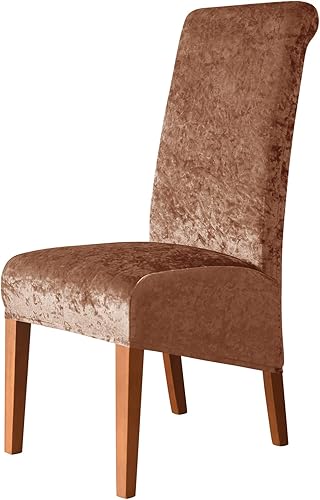 Fundas elásticas para sillas grandes, con respaldo alto, de terciopelo aplastado, extraíble, protector de silla para comedor o decoración del hogar disponible en Yaxa Costa Rica