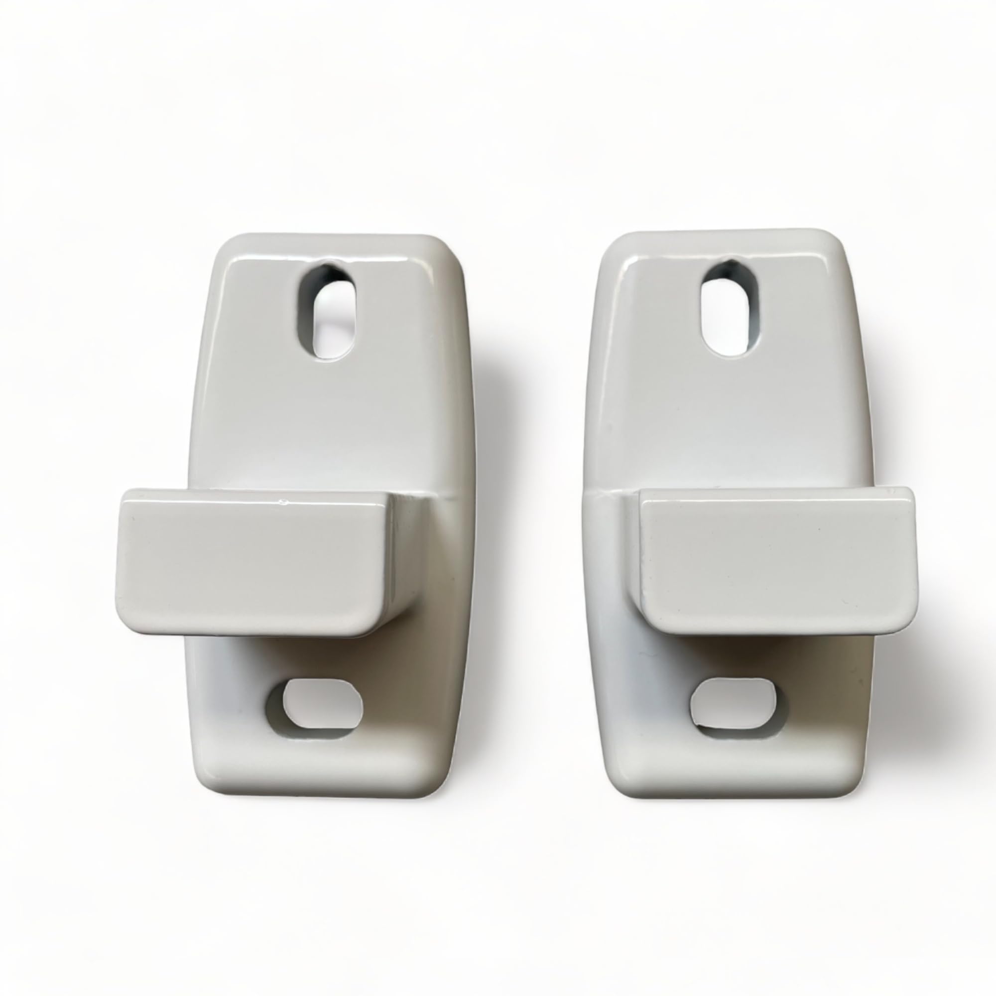 Teletoldo Juego de Terminales Soportes a Pared Blanco | Compatible con Soporte Brazo balcón | Tornillería Incluida | Pack 2 Unidades