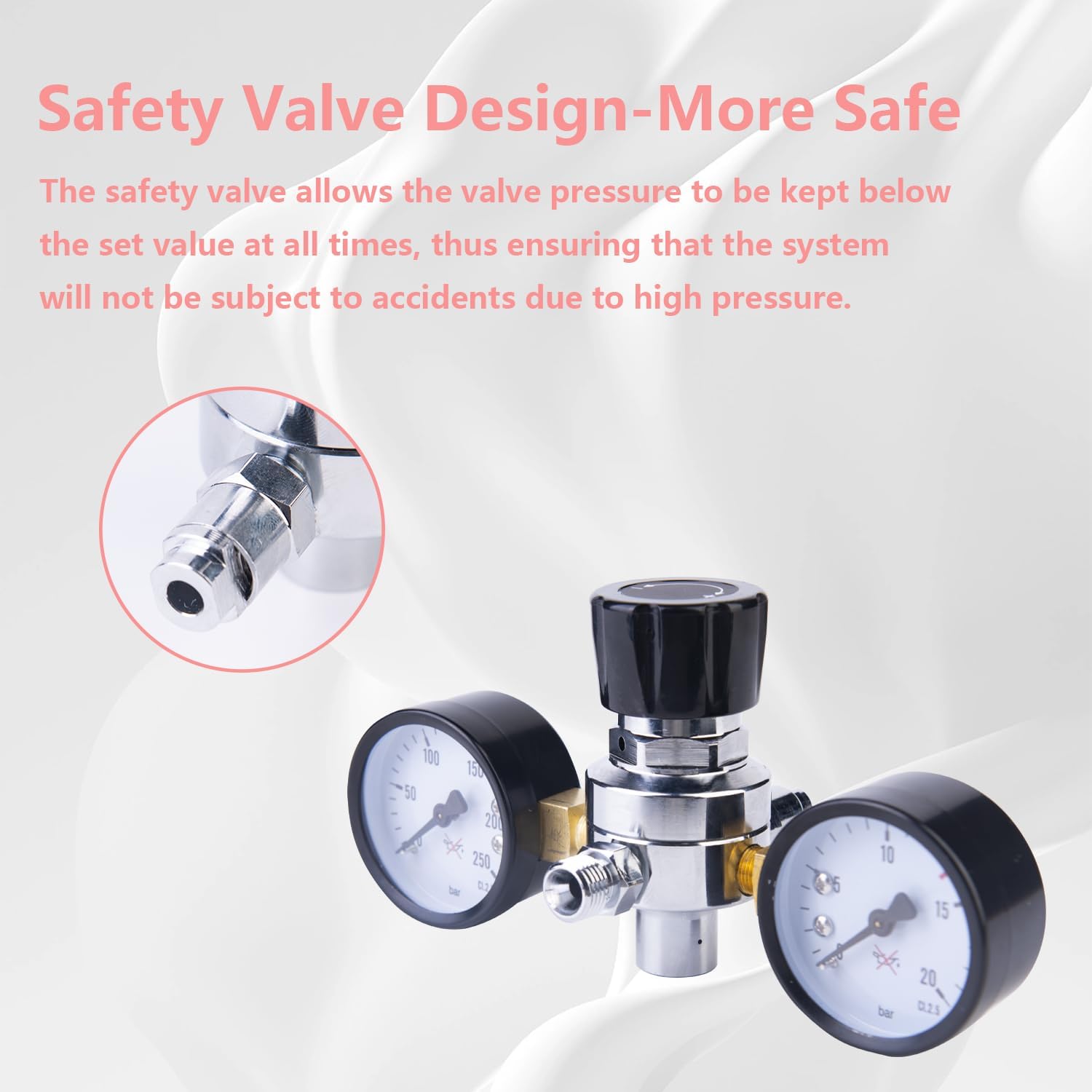 N2O Pressure Regulator Single Gauge for Cream Charger and Dispenser (Brass N2O Regulator)