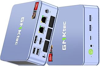 GMKtec M6 Ultra Mini PC | AMD Ryzen 5 7640HS, 32GB DDR5, 512GB SSD | 8K Output, High Performance Mini PC, WiFi 6E, USB4.0, Dual 2.5G LAN, Small PC | High Speed Network Ready Windows 11 Pro, Fast