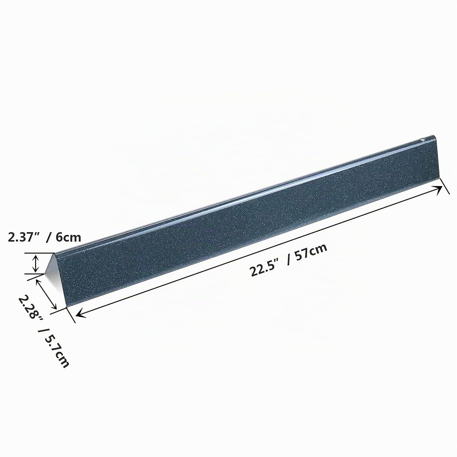 Denmay 7536 /7537 57CM plaque chaleur barbecue en Acier de Porcelaine pour Weber Spirit E310, E320 (avec boutons de brûleur latéral,2007-2012), pour Spirit 700, Weber 900, 5 Paquet