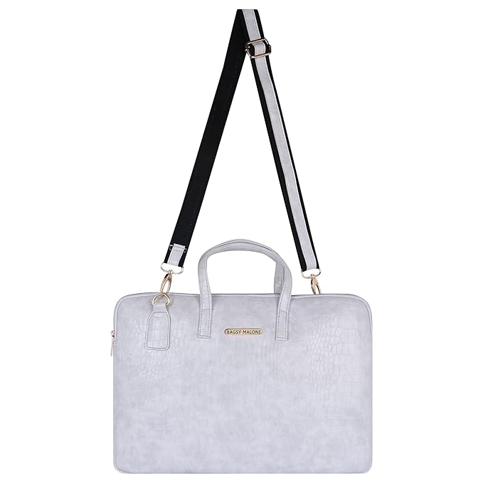 Bagsy Malone Unisex Laptop Bag MacBook INoteBook ITablet Laptop Upto 16 Inch | Handbags with Briefcase Handle & Crossbody Strap