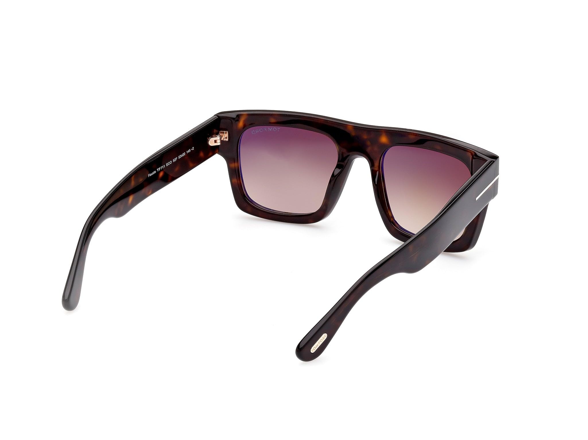 Tom Ford Occhiali da Sole FAUSTO FT 0711 DARK HAVANA/LIGHT BROWN SHADED 53/20/145 unisex