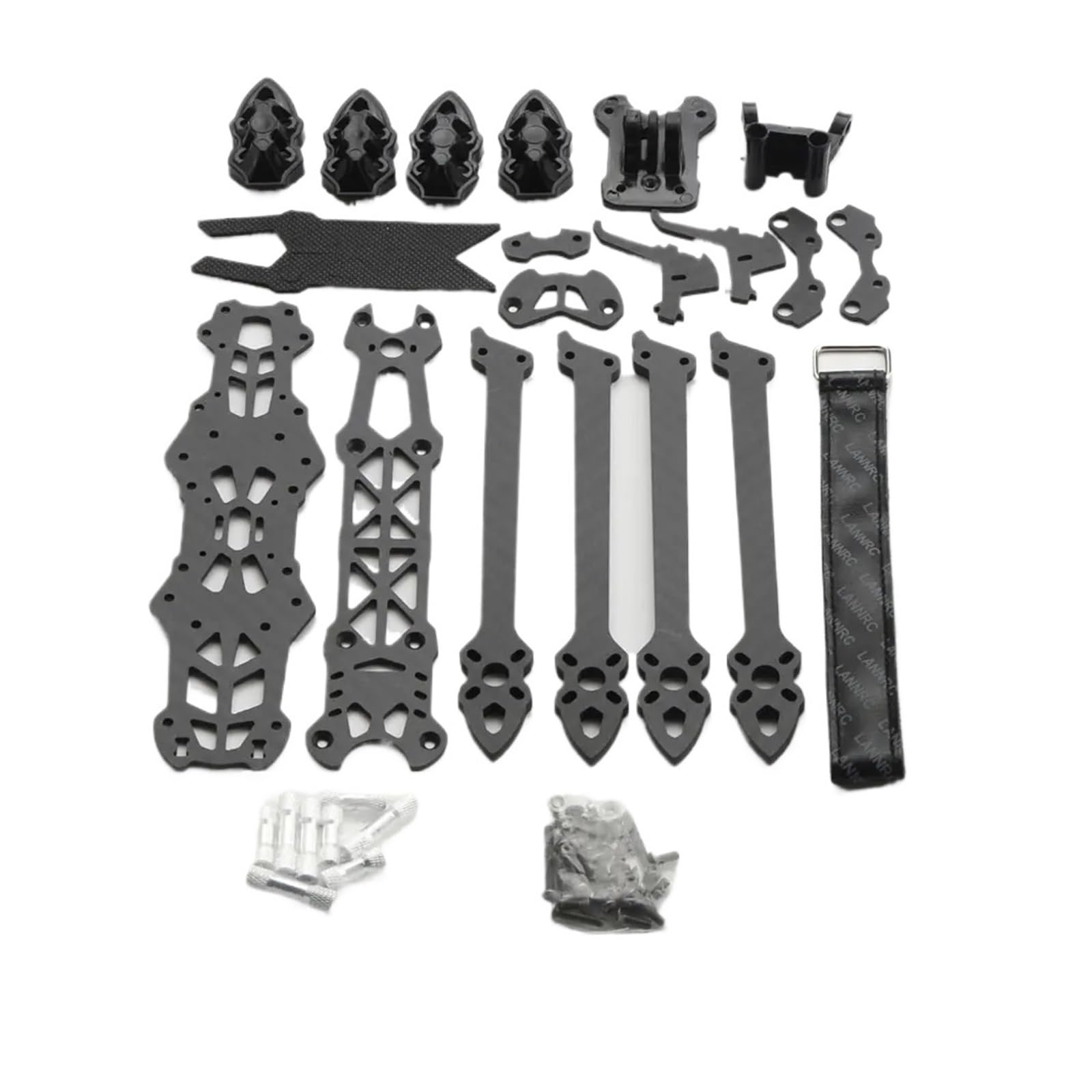 Mark4 5 pouces FPV cadre en Fiber de carbone 225mm empattement avec bras 5mm Freestyle longue portée RC quadrirotor Drone course(With Black Print)