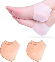 Vista 9 de RooRuns Protectores de talón de gel para tendinitis de Aquiles, ampolla, dolor de talón, fascitis plantar
