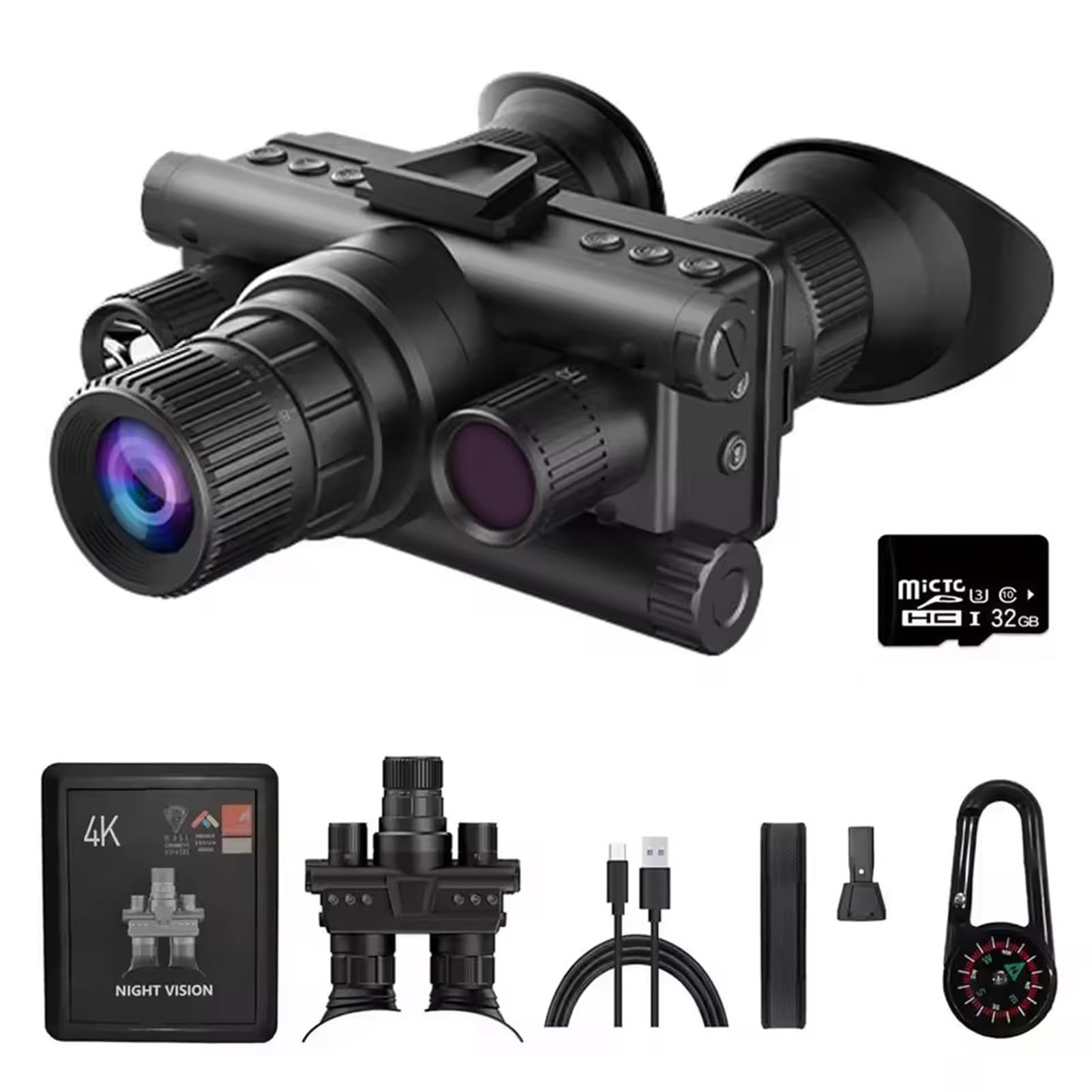 LIU-7694954707806-Jumelles de chasse Jumelles de Vision nocturne montées sur la tête 4K lunettes
