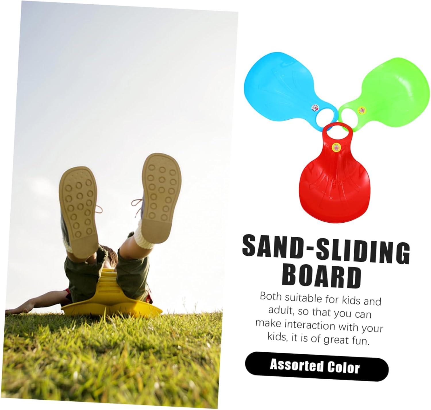 Grass Sleigh Slider for Boys and Girls 3pcs Boys and Girls Ski Sled Set Lightweight Design