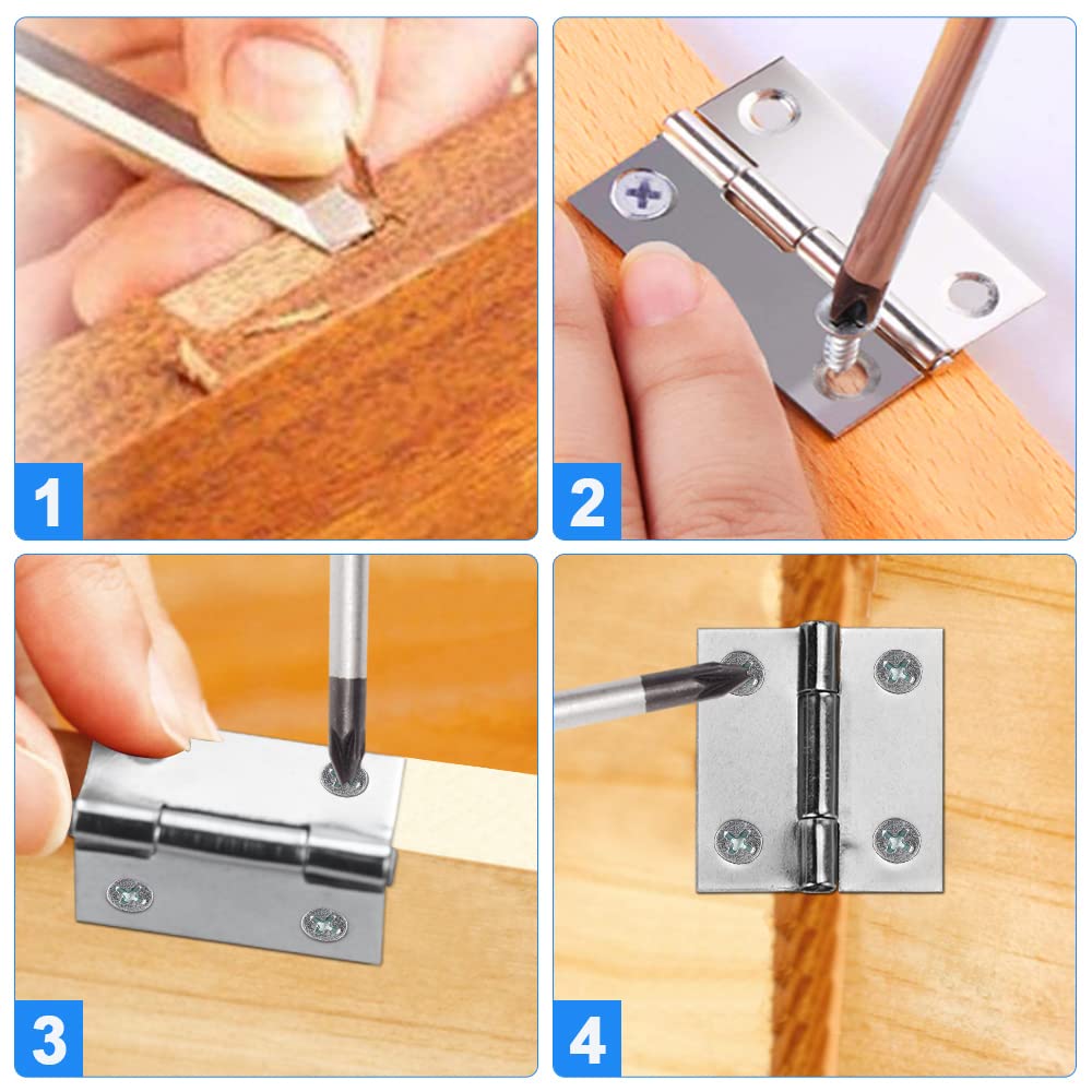 120 Cerniere Mini Per Legno Con Viti - 4 Colori, Per Modellismo E Fai Da Te - Foto 11