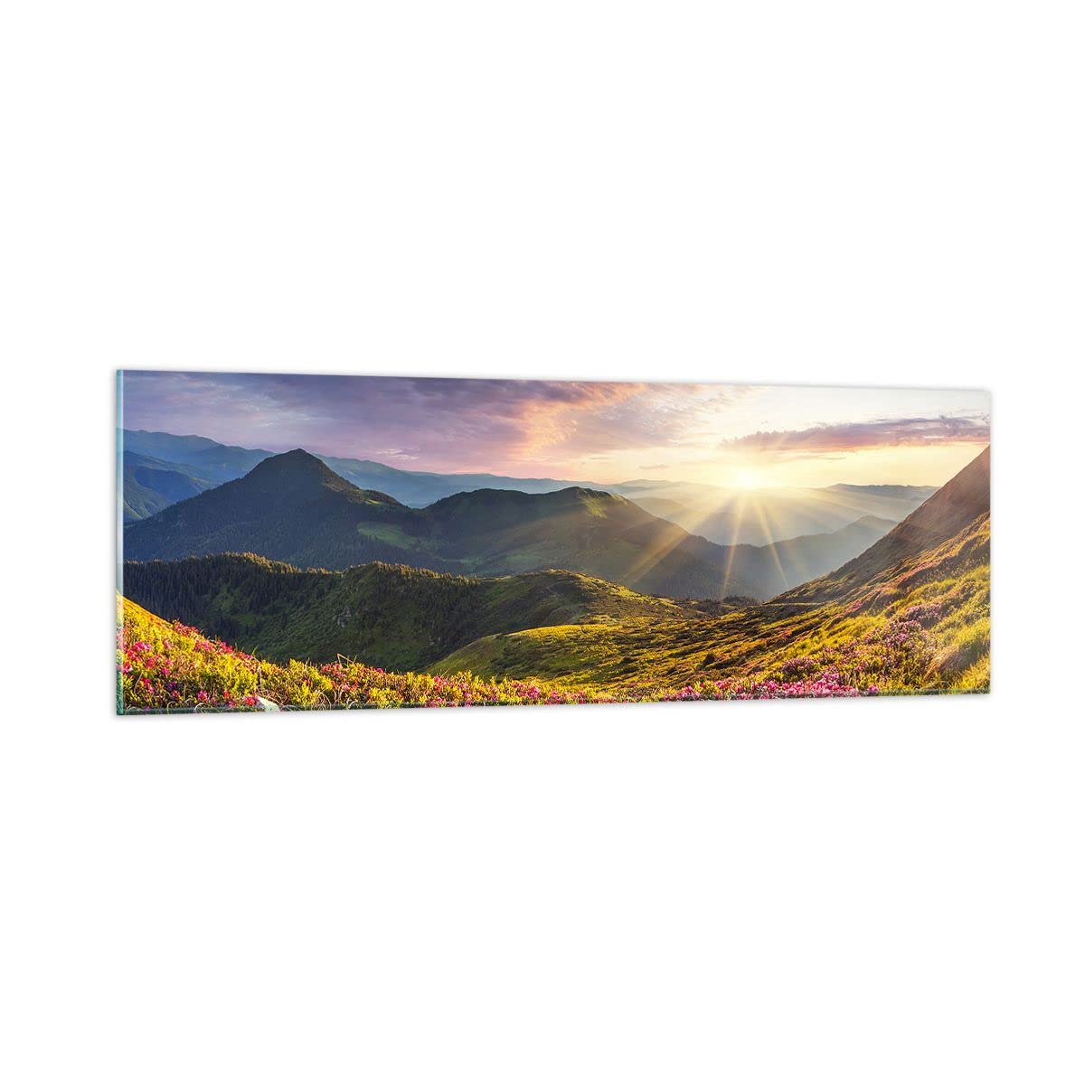 Impression Sur Toile Tableau Sur Toile Châssis Vert Prairie Fleurie Montagne Panorama 188 Cuisine Chambre A Coucher Salon Couloir 60 X 60 Cm 91758926