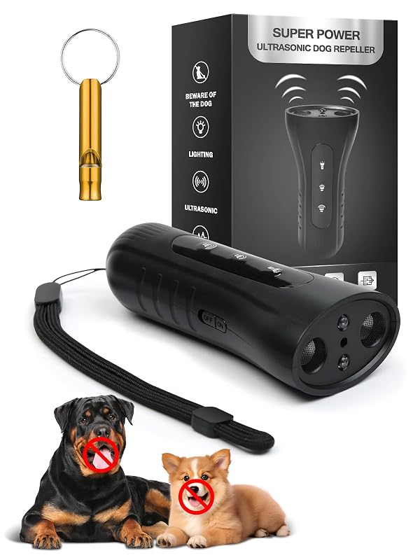 Dispositivo Antilatido Ultrassônico para Cães PETURE com Alcance de até 15,24 m, Portátil, Preto