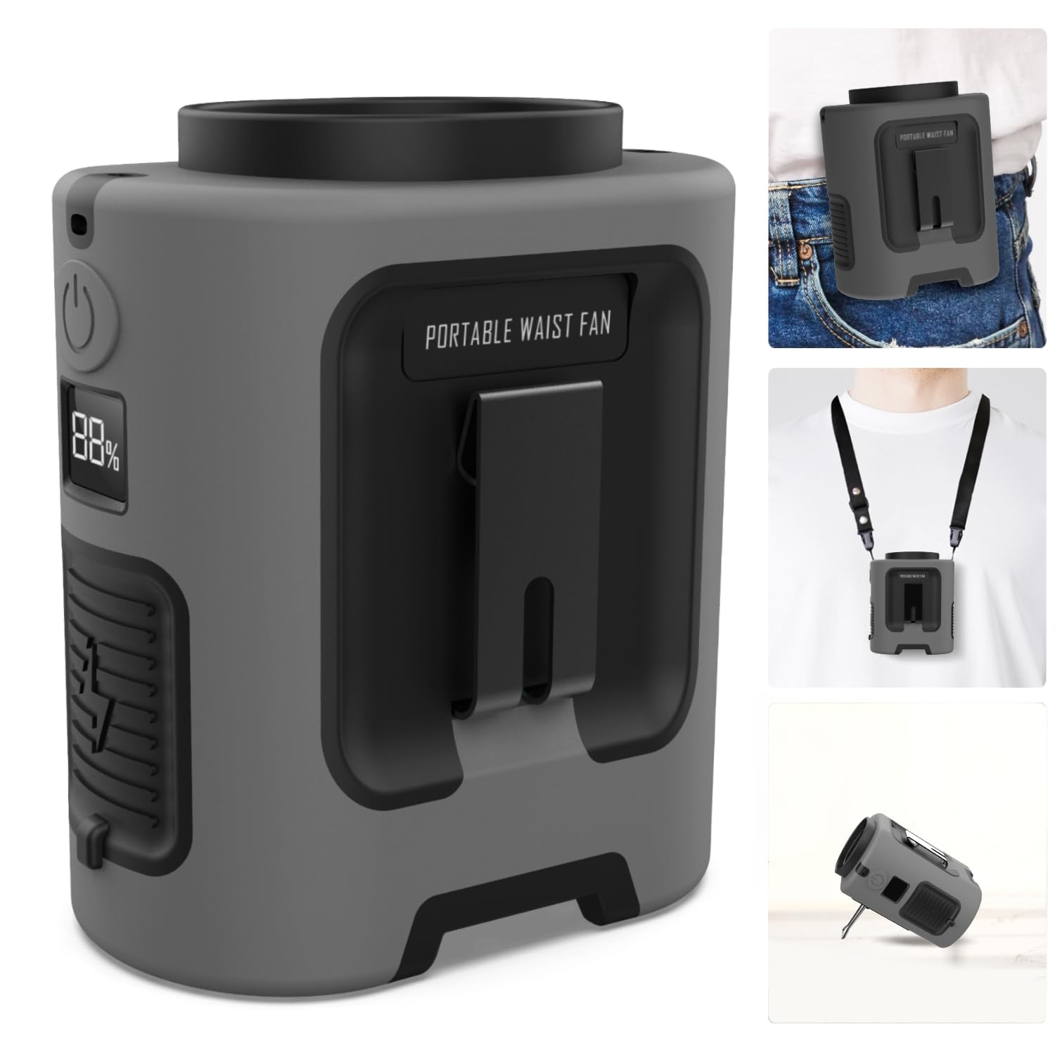 Amazon | [2025アップグレード]ベルトファン 腰掛け扇風機 4段階調節