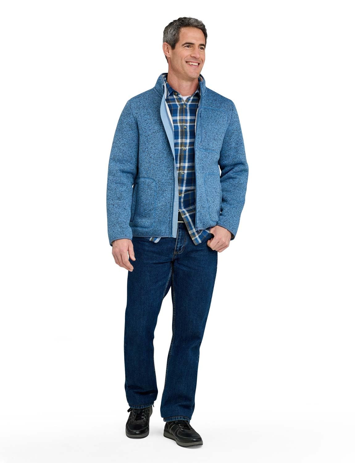 Pegasus Men's Denim Sherpa Lined Fleece Jacket Warm Winter Jacket With Zipper Pockets Casual & Outdoor Wear Xxl
