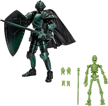 T 13 Medieval Knightes Action Figures 3D Printed, Green