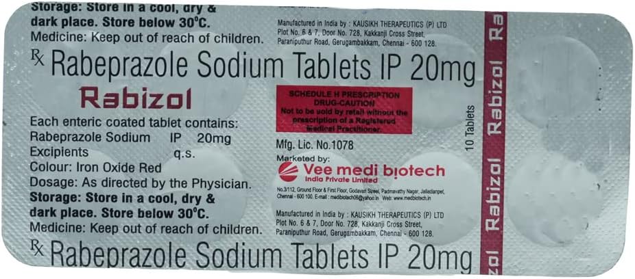 RABIZOLE 20MG - Strip of 10 Tablets