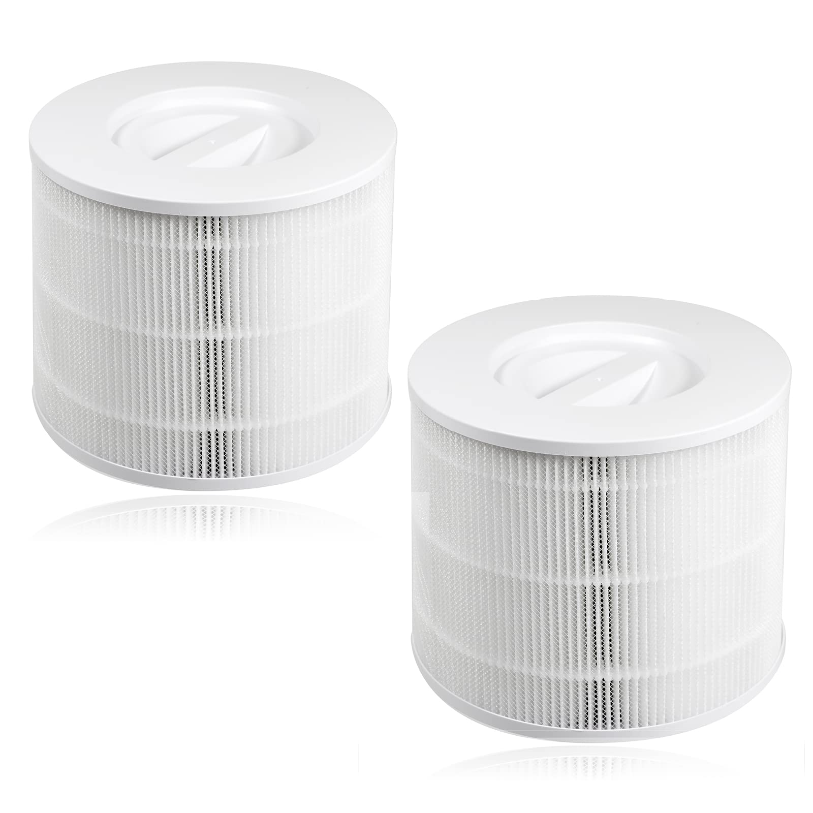 Spares2go White Air Purifier Filter Compatible With Levoit 300 300S 3-In-1 H13 Hepa Core 300-Rf (High-Efficiency Activated Carbon, 2 Pack)