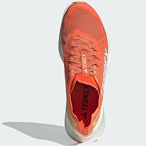 アディダス　TERREX ランニングシューズ ホワイト/オレンジ adidas スニーカー テレックス アグラビック 3 トレイル