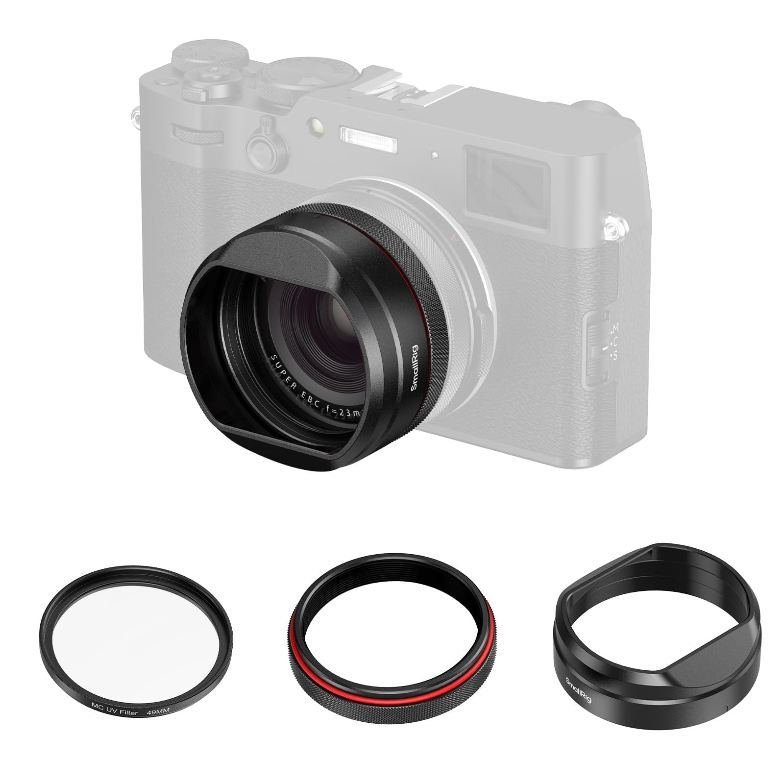 SmallRig Kit de parasol magnético para FUJIFILM X100VI / X100V (negro) 5850