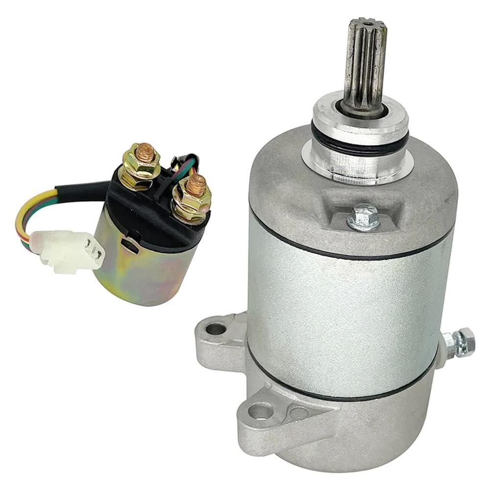 REUISAX Starter Motor And Relay 18607 31200-HN5-671 31200-HN5-A81 Compatible With 350 Rancher TRX350FE TRX350FM TRX350TE TRX350TM