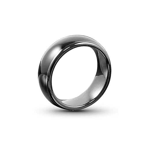 T5577 or UID chip RFID Black Ceramics Smart Finger rewrite Ring 125KHZ/13.56MHZ Wear for Men or Women (T5577 125KHZ-21MM)