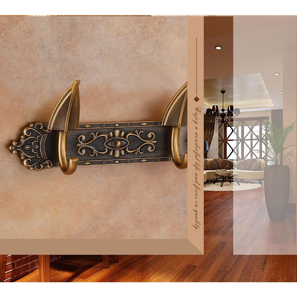 Metalowa garderoba w stylu vintage, do montażu na ścianie, pogrubione aluminiowe haki w kształcie parasola, drążek na ubrania, wieszak na ręczniki w stylu antycznym do łazienki, przedpokoju