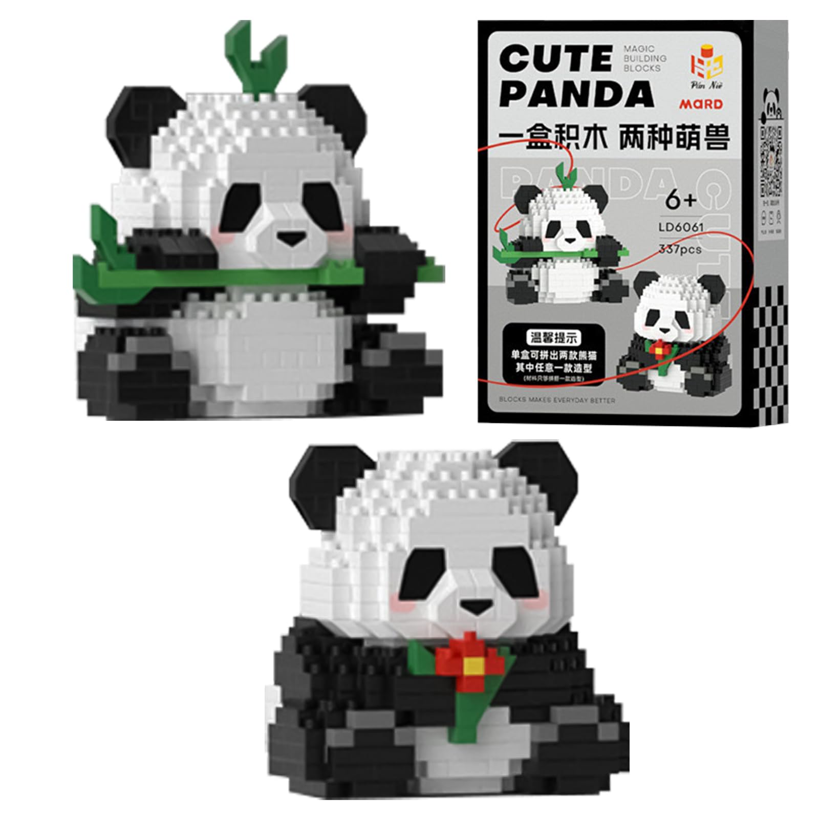 Mini Mattoncini da Costruzione Panda, Set di