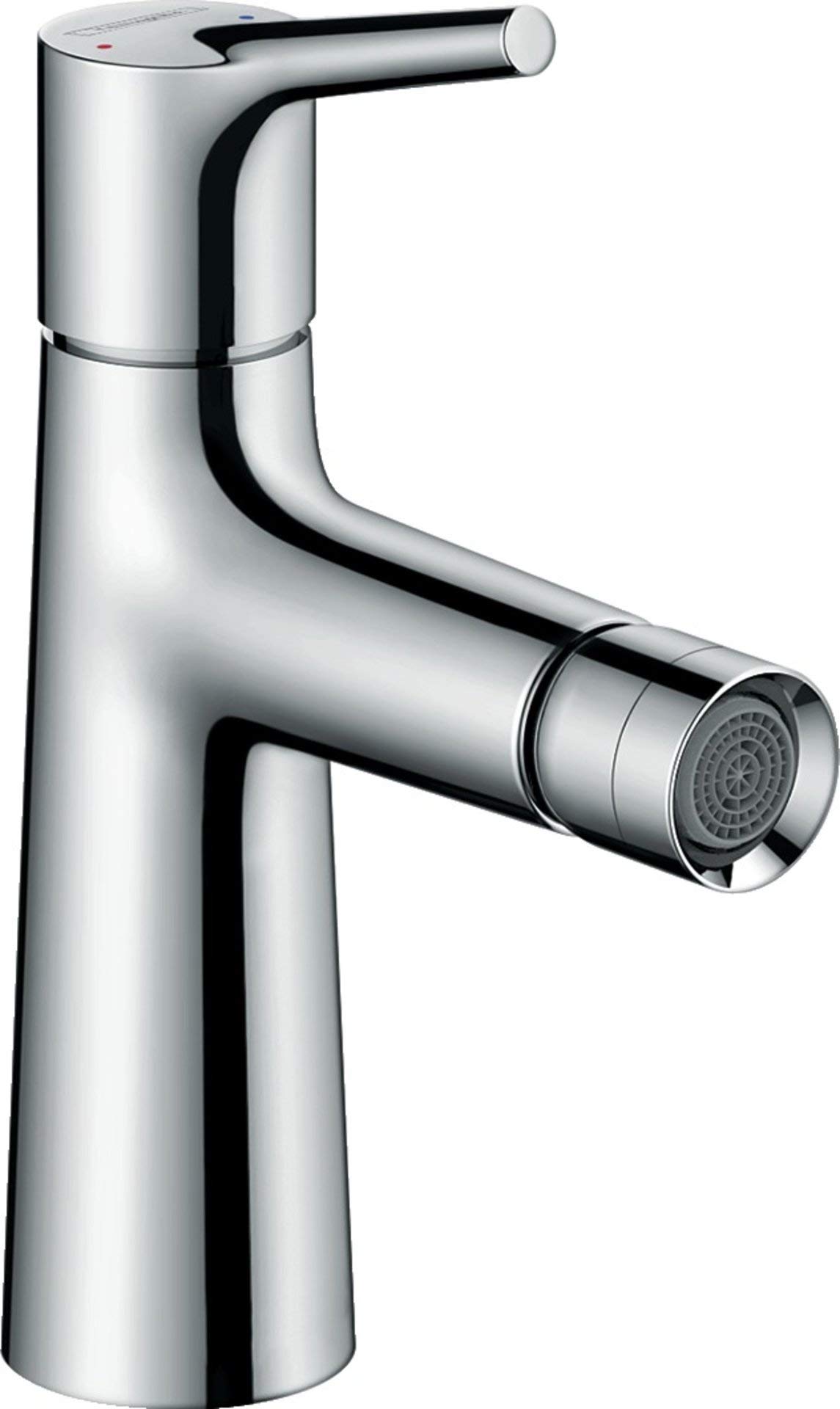 hansgrohe Talis S - Rubinetto per bidet con scarico a tirante, Miscelatore monocomando per bidet con altezza bocca 100 mm, cromo, 72200000