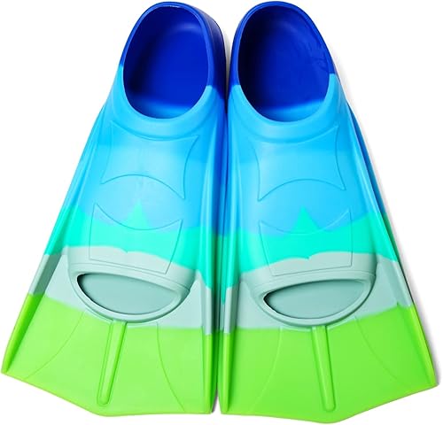 Miniatura 23 de Aletas de natación para niños, aletas cortas de natación juveniles para entrenamiento de natación de regazo para niñas y niños