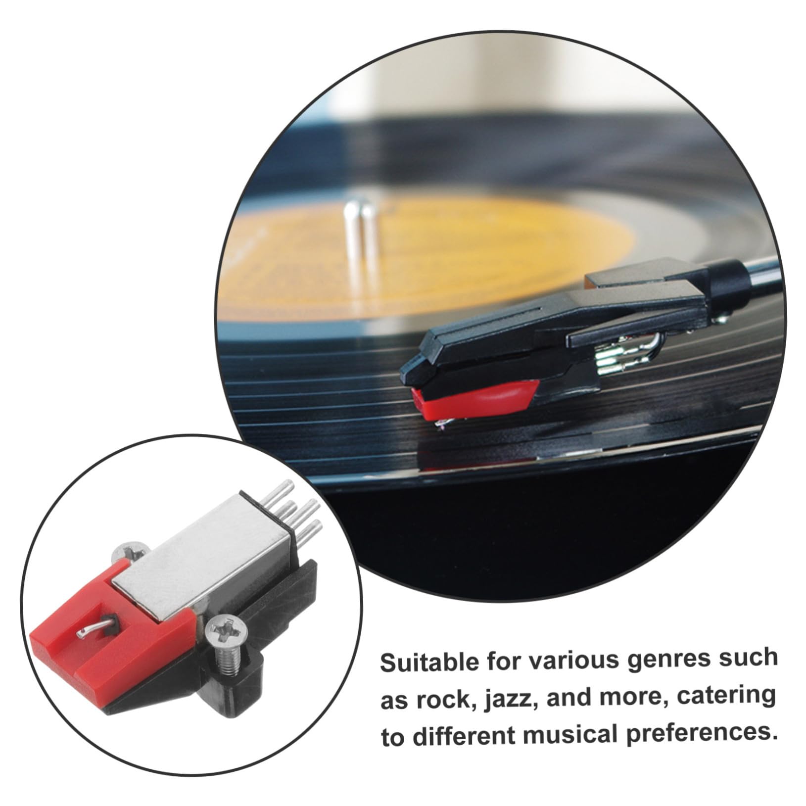 ifundom 3pezzi Punta Ago Dinamica Magnetica Per Giradischi Accessorio Per Riproduzione Audio Di Alta Qualità Sostituzione Facile e Duratura Per Giradischi e Fonografi