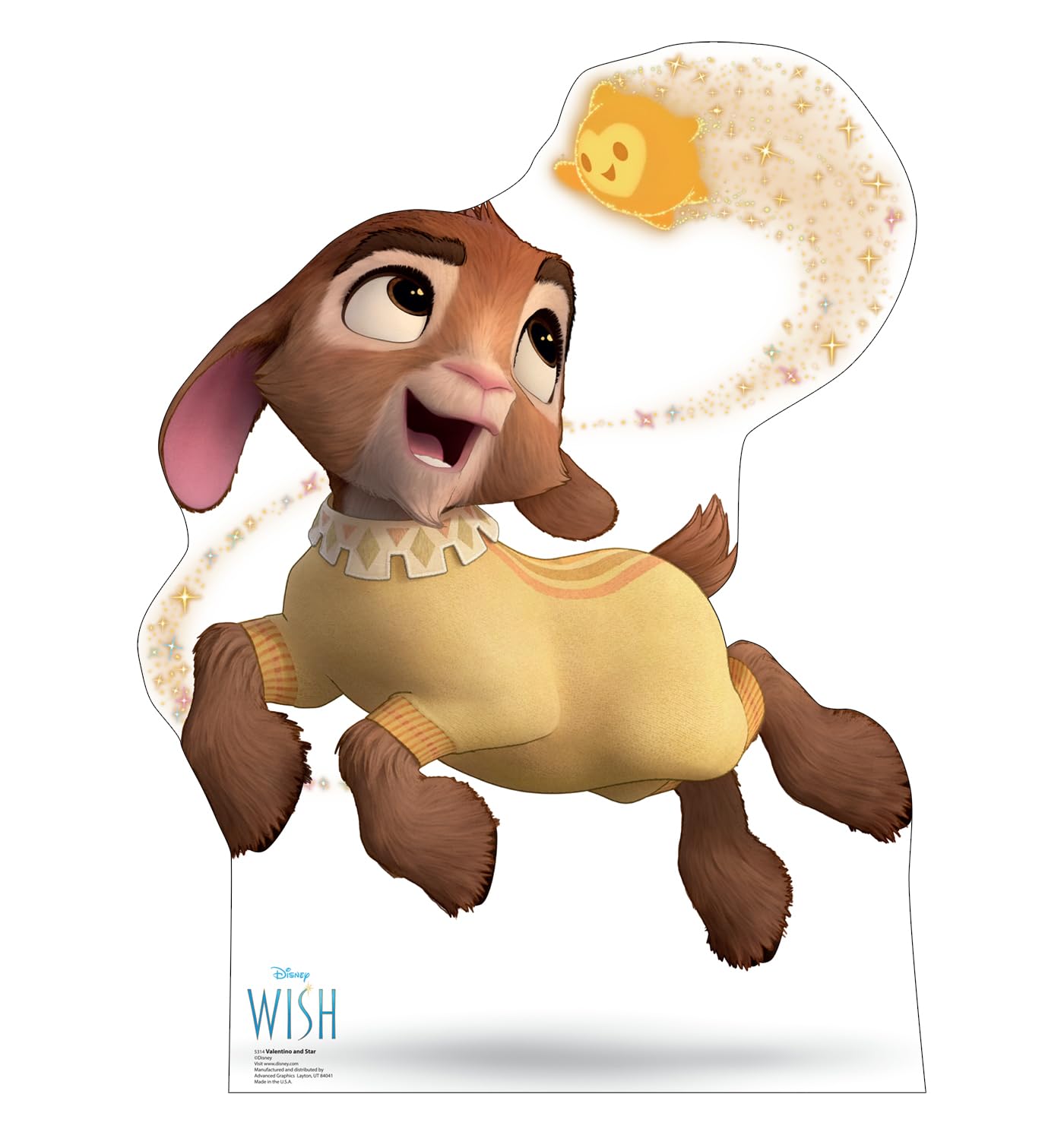 Cardboard People Valentino and Star Life Size Cardboard Cutout Standup - Disney's Wish (2023 Film)