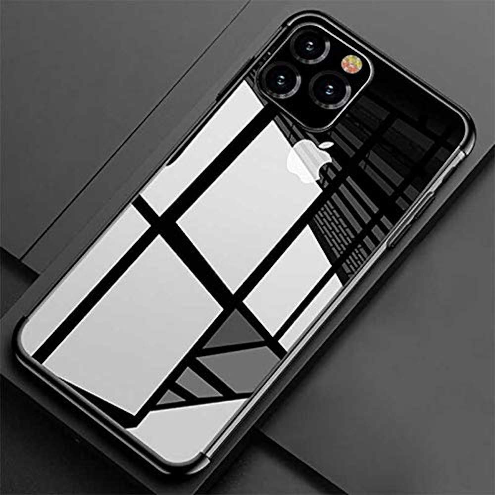 Zore Apple iPhone 11 Pro ile Uyumlu Dört Köşeli Lazer Siyah Cep Telefonu Kılıfı