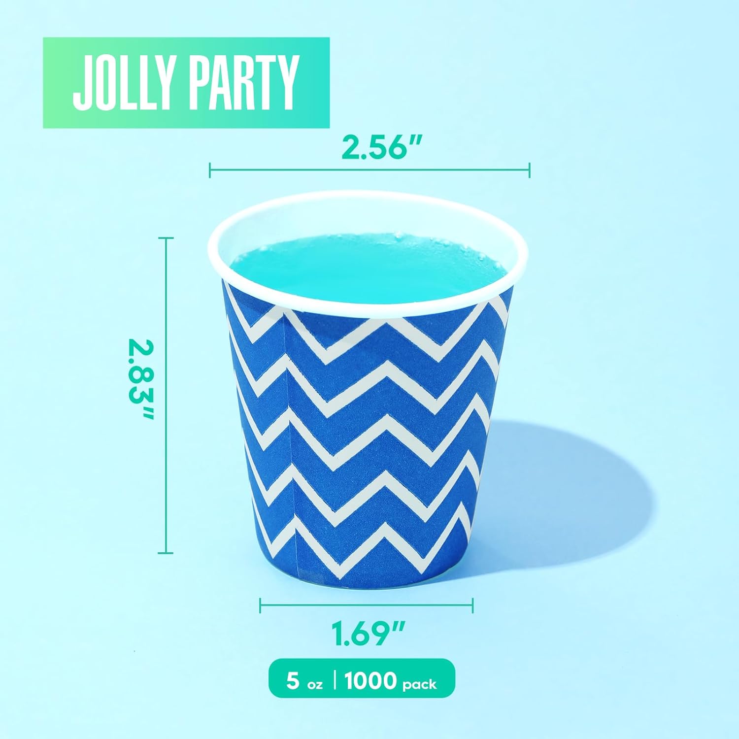 1000 Pack 5oz Paper Cups, Multicolor Paper Disposable Cups, Small Mouthwash Cups, Cold Beverage Drinking Cup for Party, Travel and Event (Strip) - Image 2