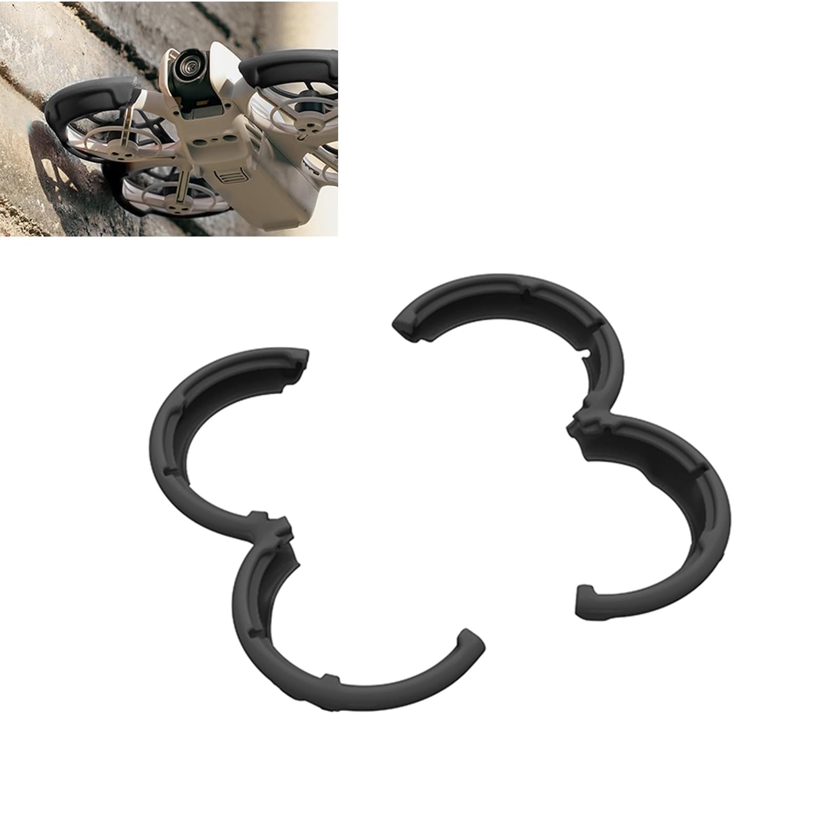 Propeller Protective Guard Bumper Ring for DJI NEO Drone Propeller Guard Anti-Collision Anti-Scratch Protection Ring (Black)