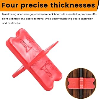 12pcs Plastic Deck Board Jig Spacers Clamp- in Set Featuring 4 Thickness