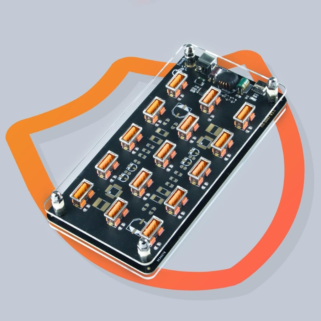 USB Power Distribution Board with 15 Ports for DIY Desk Lights USB Adapter
