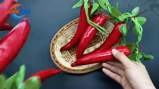 LONGHAO 48 Pcs Artificielle Piment,Faux LéGumes Chili,Artificielle Petit Piment,Piments Artificiels Mini,Faux LéGumes Decoration,pour La DéCoration De Maisons,Fruiteries(Jaune,Rouge,Vert
