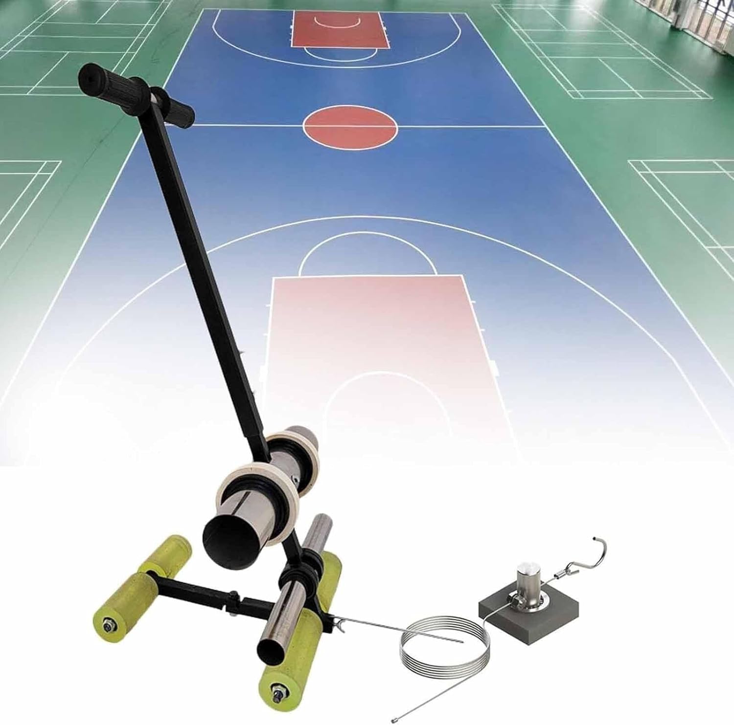 Manual Floor Tape Applicator with Circle Kit, Walk-Behind Tape Dispenser, Adjustable Width 4-28cm, Max 14cm Tape