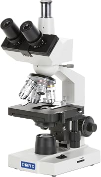 OMAX 40X-2000X Lab Trinocular Biological Compound LED Microscope with Double Layer Mechanical Stage