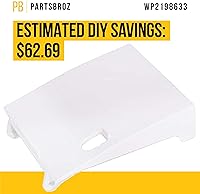Vista 4 de PartsBroz WP2198633 - Cubierta de emisor abatible compatible con refrigerador Whirlpool Kenmore KitchenAid Dacor - Sustituye a AP6006176 2198633