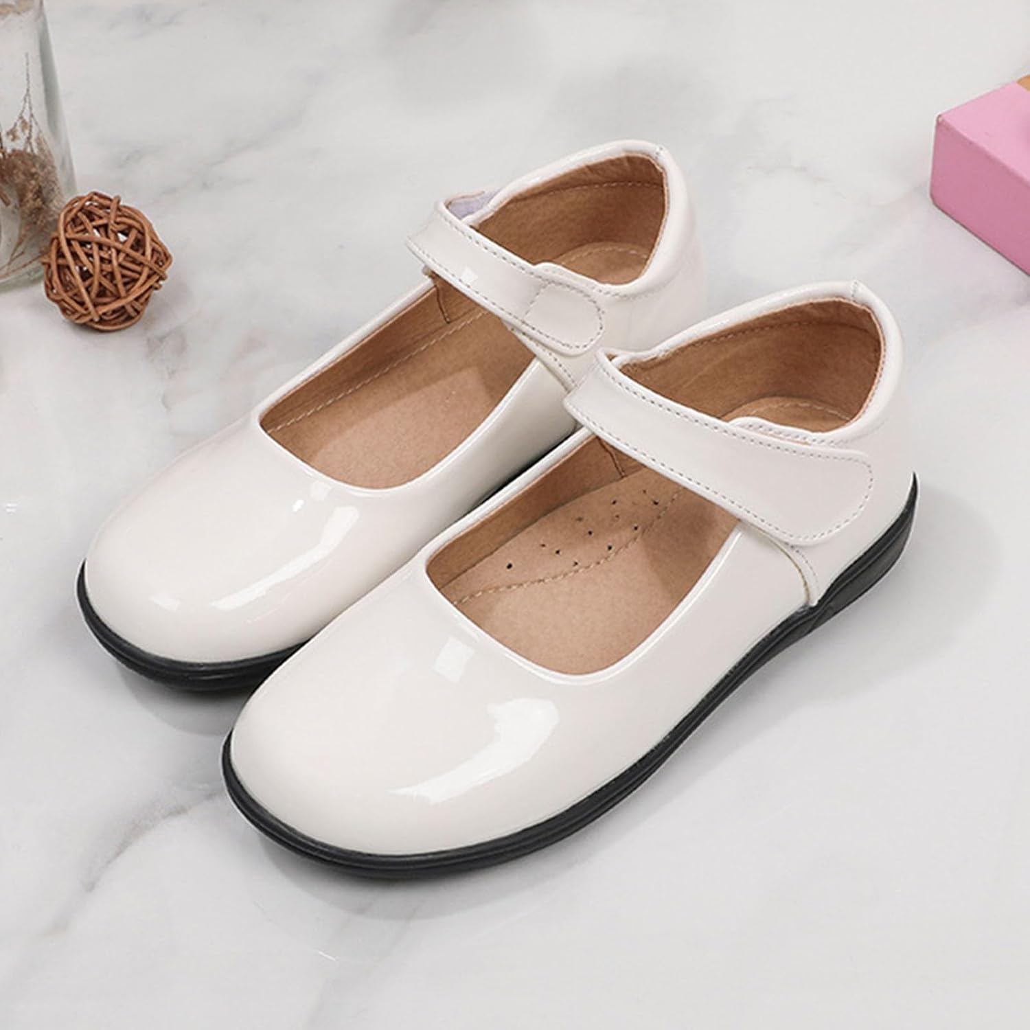 Girls Dress Shoes Toddler Girls Mary Jane Flat Glitter Shoes Kids Wedding Party School Communion Shoes