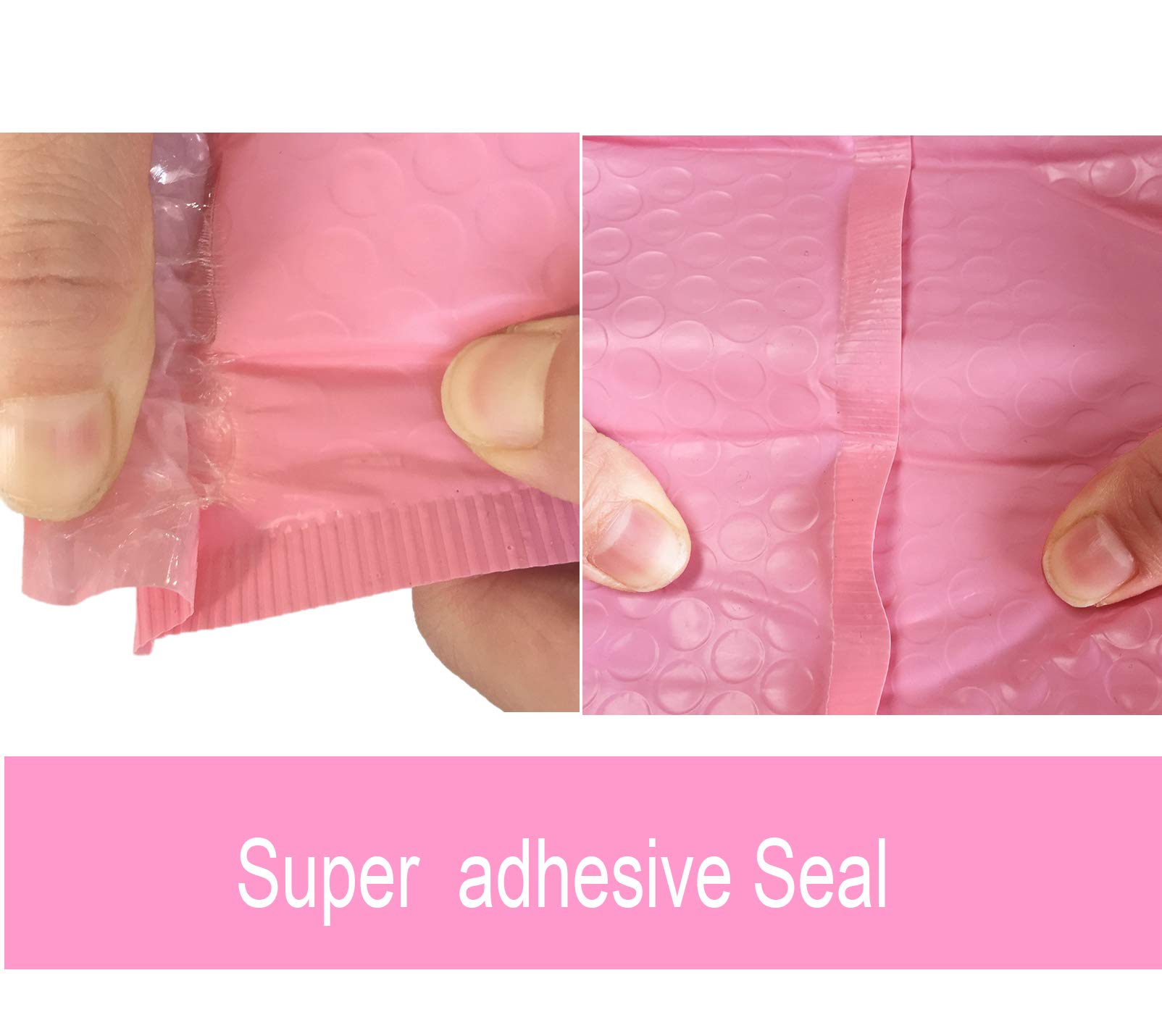 Paquete de 25 sobres acolchados con forro de burbujas de polietileno rosa de 5 x 7 pulgadas, sobres autosellados, impermeables, a prueba de golpes y polvo (rosa, 5 x 7 pulgadas, 25 unidades)