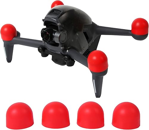 FPV Motor Dust Cover Compatible con DJI FPV Drone Accesorios, 4PCS Silicona Cubierta Protectora para DJI FPV Combo (rojo)