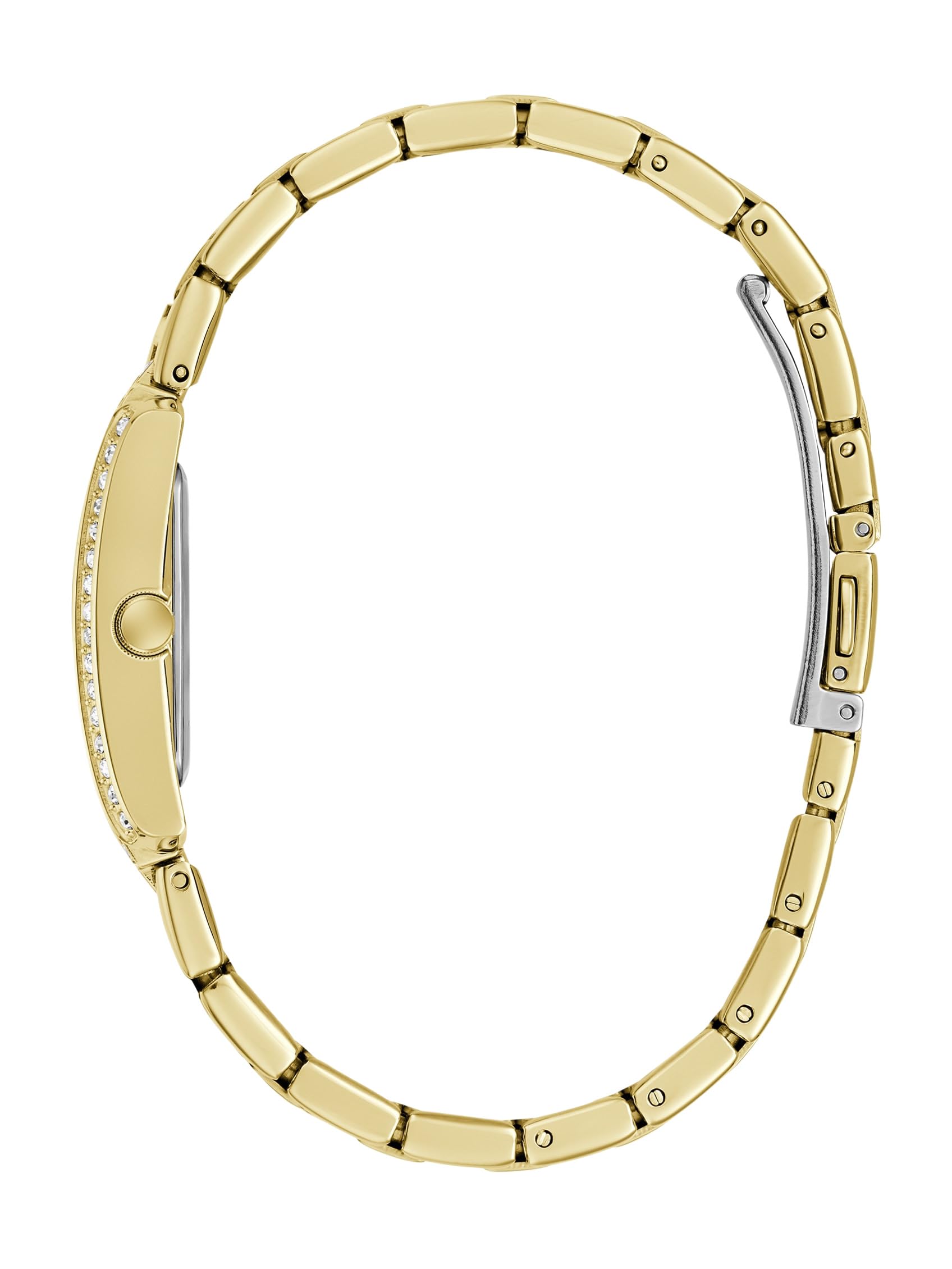 Guess Bonnet, Damen Armbanduhr, Quarz Analog, Edelstahl, 23mm, Edelstahlarmband, Gold, 3 bar, Zifferblattfarbe: Champagner, GW0995L2