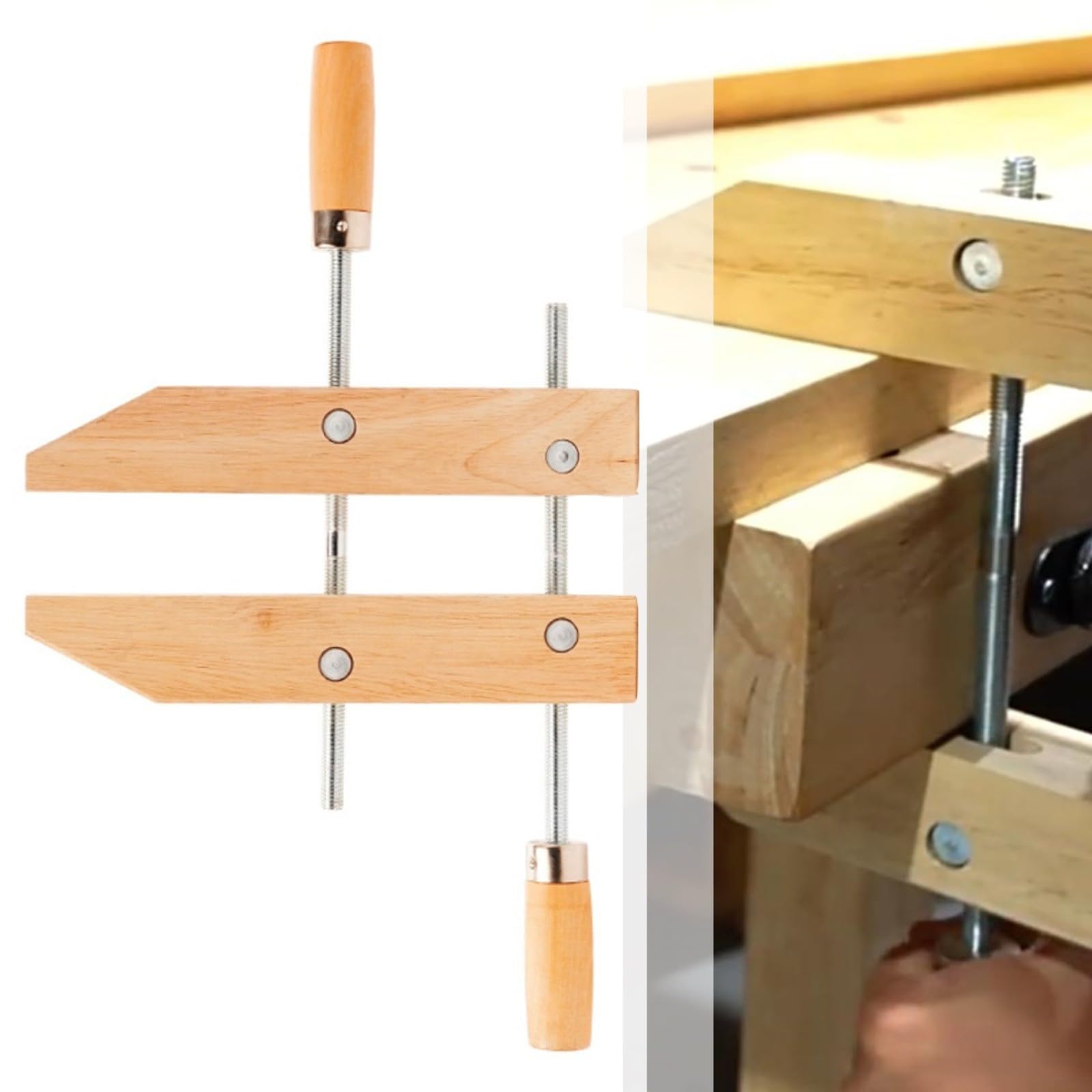 Morsetto a vite in legno con gamma regolabile e ganasce non si rovinano, per tenere materiali delicati e resistenti per progetti di lavorazione del legno (30,5 cm)
