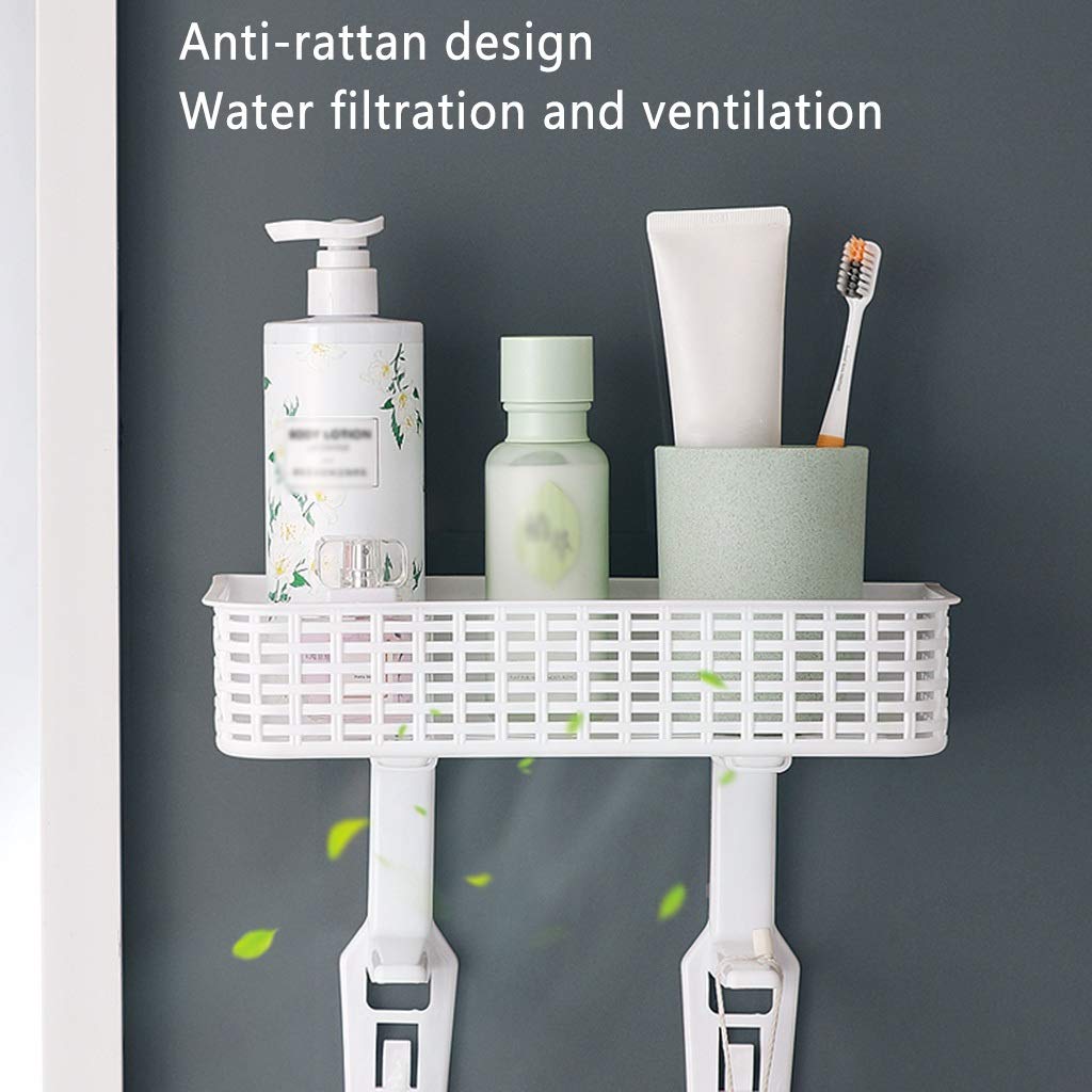 Estantes de baño exquisitos Estante de baño Estante de inodoro, Estante de almacenamiento de ducha de baño, Gran capacidad, Estante de especias de cocina montado en la pared (Color : Style 2, Size : L