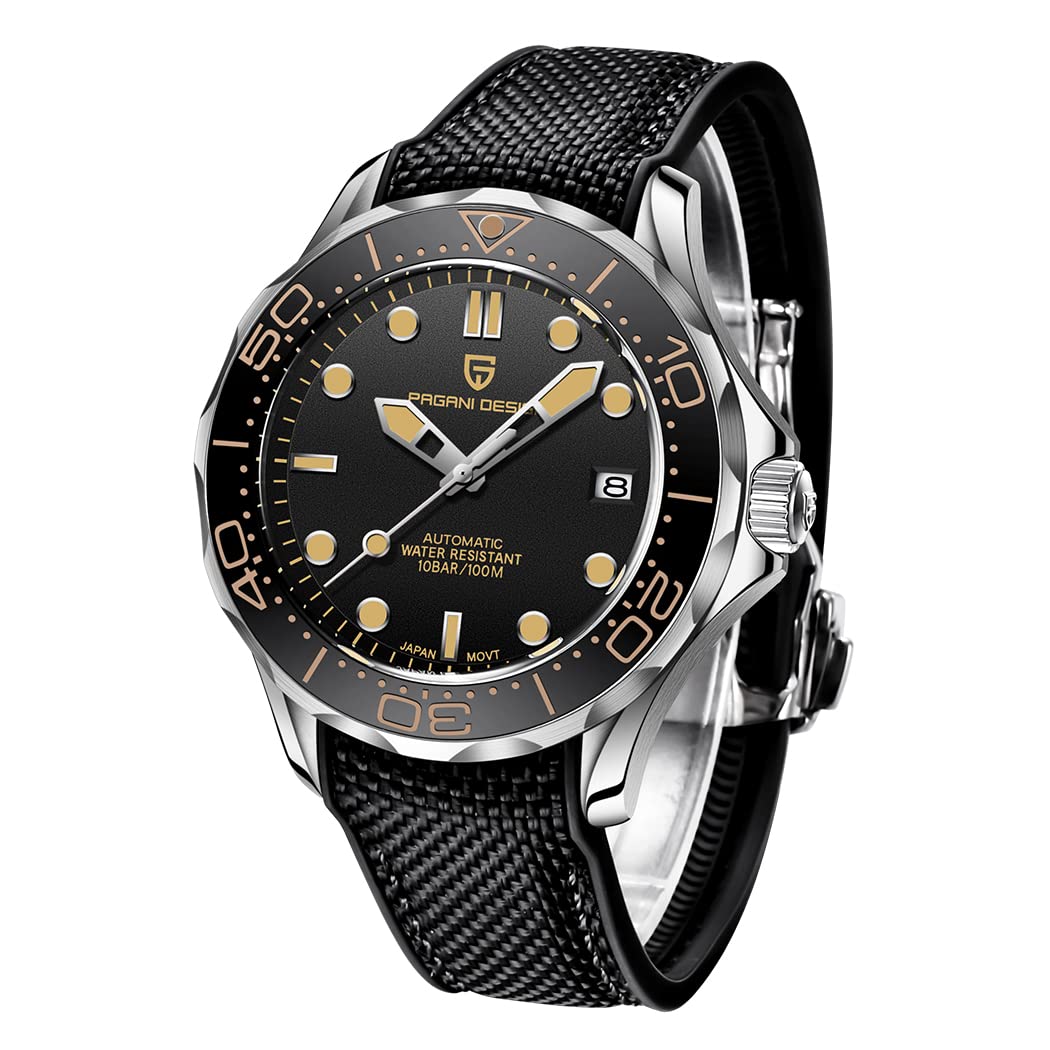 Pagani Design Mechanische Herrenuhr Stundenzeiger Leuchtende Stahl Taucheruhr Japanisches Uhrwerk Saphirglas Kalenderanzeige Fashion Business NH35 Watch 1667