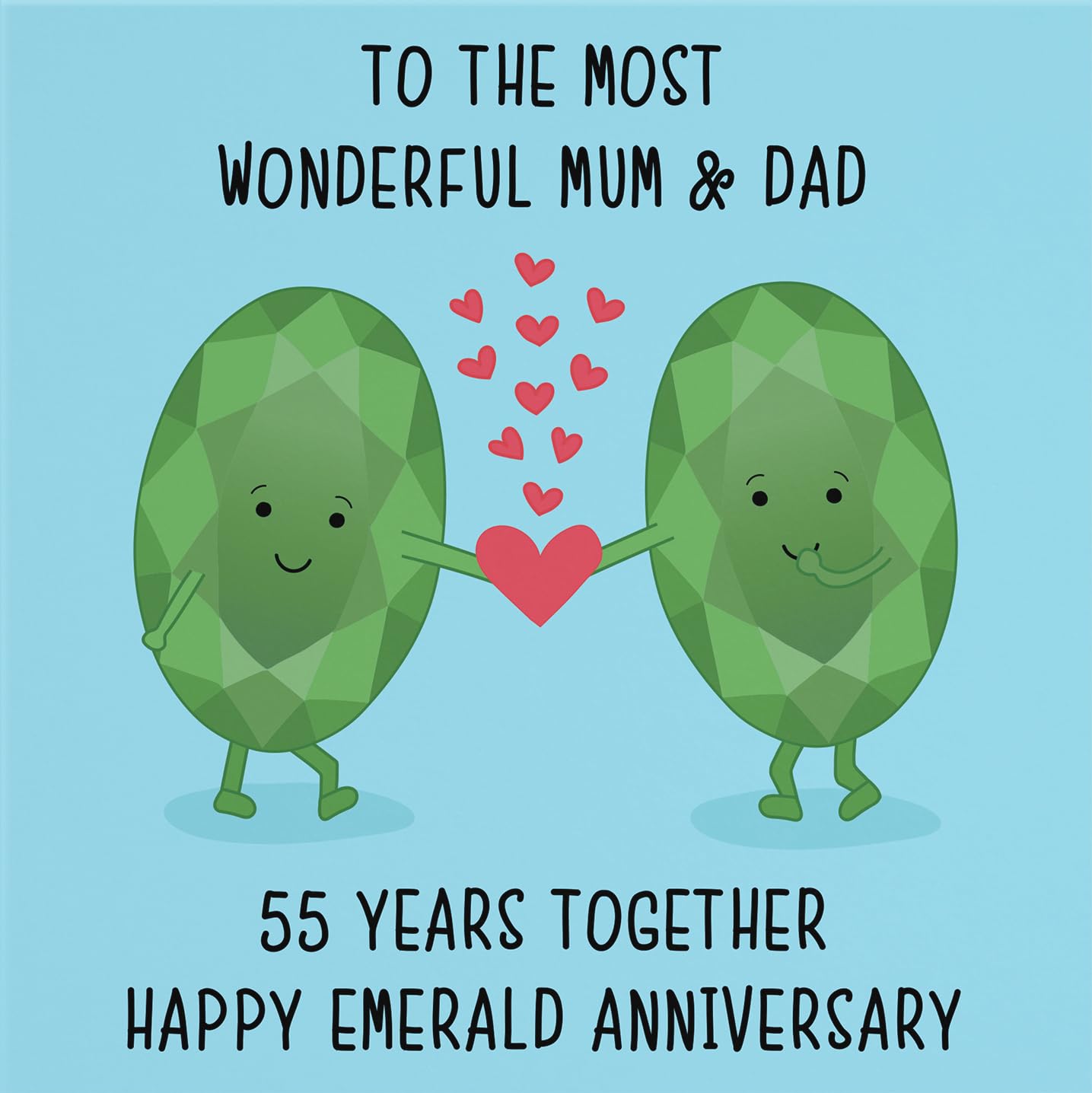 Hunts England, Mum And Dad 55th Anniversary Card, To The Most Wonderful Mum & Dad, 55 Years Together - Image 2