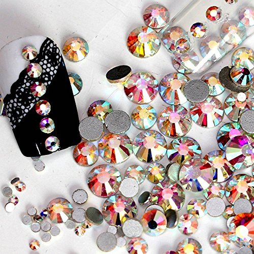 Jollin Glue Fix Crystal AB FlatBack Rhinestones 576 PCS (SS20)