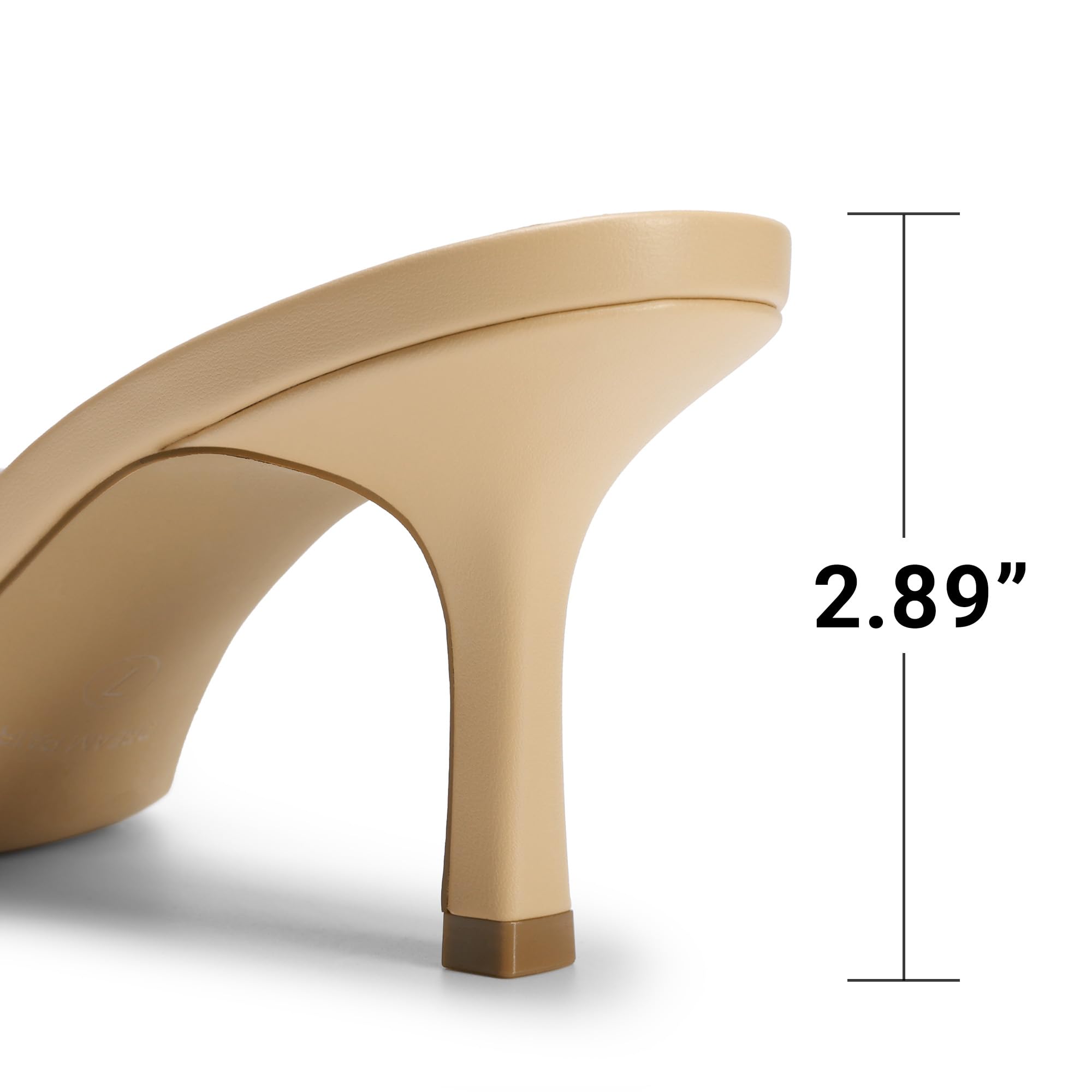 DREAM PAIRS Sandali da donna con tacco a gattino, punta quadrata, senza lacci, scarpe con tacco basso, per occasioni quotidiane, eleganti e casual